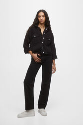 Черные прямые джинсы Straight Fit от Pull&Bear - 34, 36, 38, 40, 42