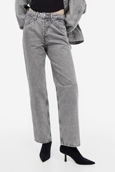Серые джинсы прямого кроя в стиле 90-х от  H&M - 34, 36, 40