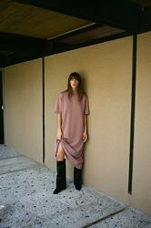 Платье Zara из плотного трикотажа с эффектом потертости - XS, S, M, L, XL