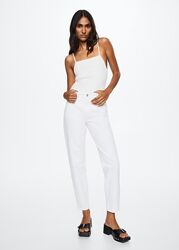 Білі джинси Mom з високою посадкою Mango -  38, 40
