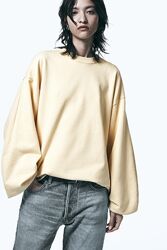 Толстовка світшот оверсайз з обємними рукавами Zara - S - Більшомірить