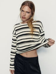 Джемпер укорочений у смужку Zara - S, M