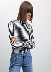 Водолазка гольф у смужку в рубчик Mango - M, L, XL