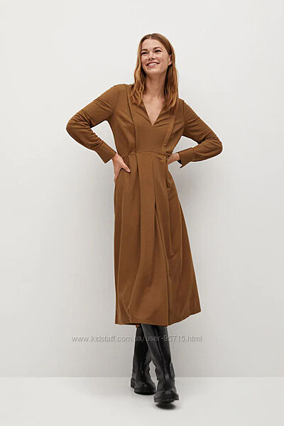 Сукня міді зі складками Mango - L