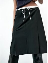 Комбінована чорна спідниця Zara - M, L