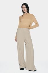  Прямі широкі штани з еластичним поясом Zara - M, L - Більшомірять