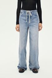 Широкі джинси вільного крою з плямами фарби Zara - 34, 36, 40 -Більшомірять