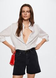 Джинсові шорти Straight з високою посадкою Mango - 36, 38, 40