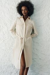 Сукня сорочка міді Zara  - M, L - екрю
