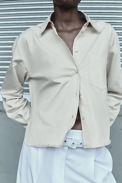 Бежева базова сорочка з бавовни Zara - S, M, L