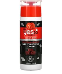 Yes to, detoxifying charcoal daily blemish toner, tomatoes, 4 fl oz 118 ml