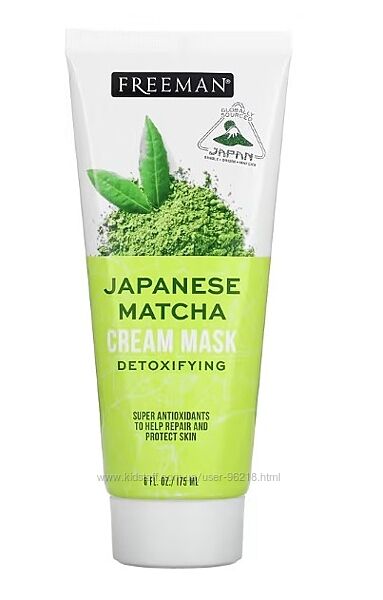 Freeman beauty, japanese matcha detoxifying cream mask, 6 fl oz 175 ml