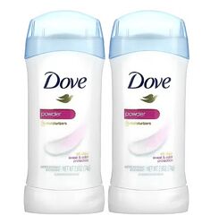Dove, Invisible Solid Deodorant, Пудровий 2 шт -74 г