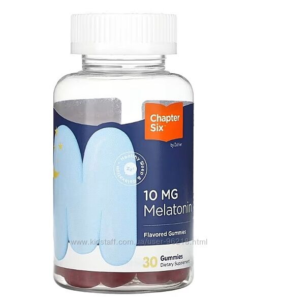 Chapter Six, Melatonin, 10 mg, 30 Gummies, мелатонін