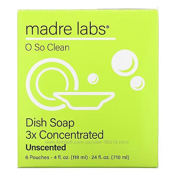 Madre Labs, засіб для миття посуду, без запаху, 710 мл концентрату