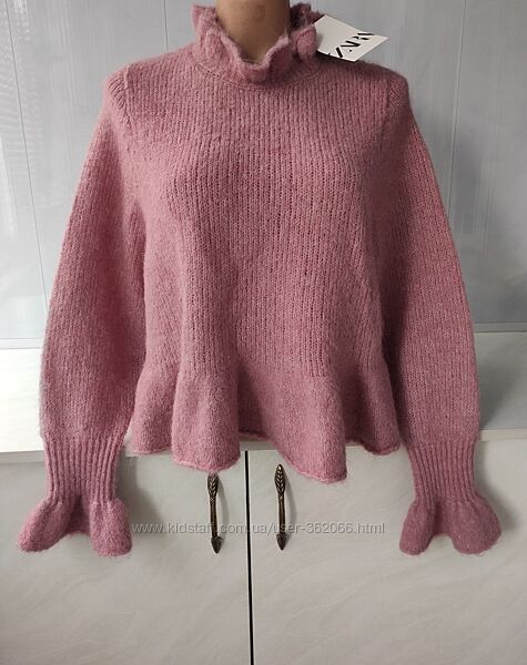 Шикарнейший свитер оверсайз  с объемными рукавами из премиум коллекции Zara