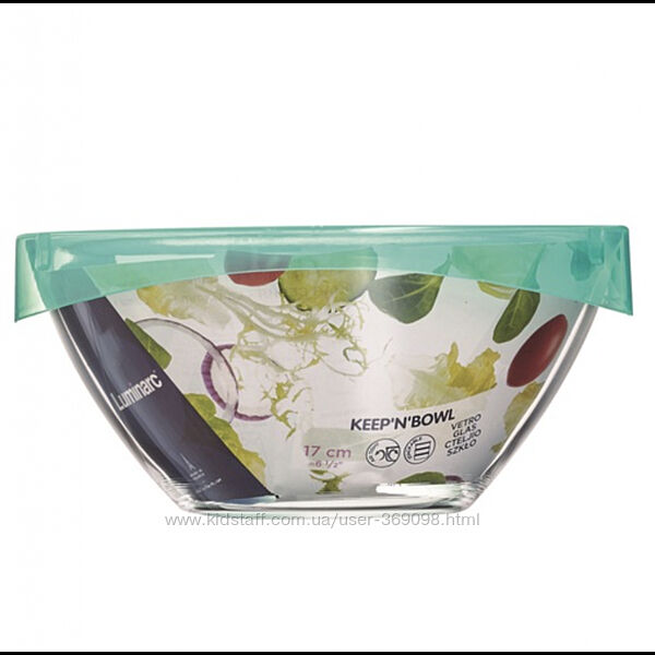 Салатник с крышкой LUMINARC KEEP&BOX LAGOON 17 см P3672