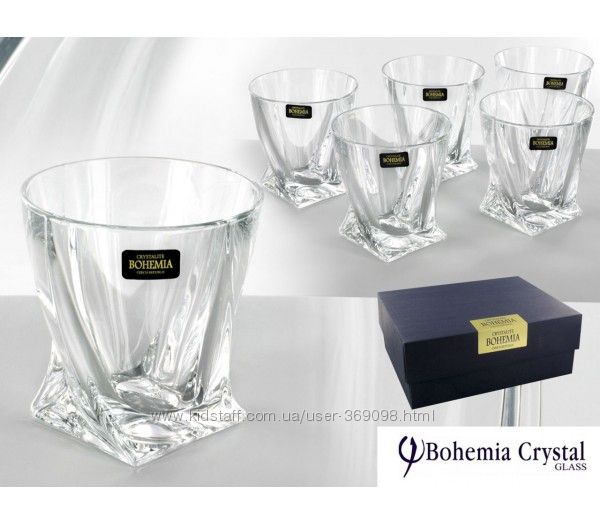 Набор стаканов для виски Bohemia Quadro