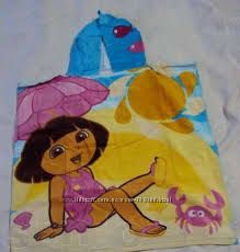 Детское пляжное полотенце-пончо 