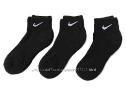 Nike носки унисекс, набор - 3 пары, черные, S