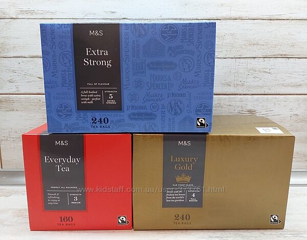 Англійський чай в пакетиках M&S Fairtrade Everyday Tea Bags Mark Spencer 