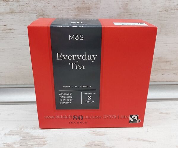 Англійський чай в пакетиках M&S Fairtrade Everyday Tea Bags Mark Spencer 