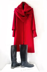 Стильное красное шерстяное пальто, линейка imperial. Италия