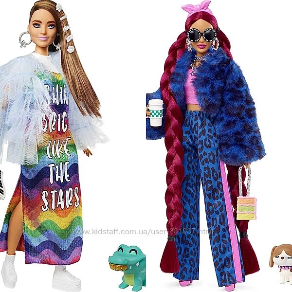 Кукла Барби Экстра Стильная Модница Barbie Extra 9, в синем леопардовом 17