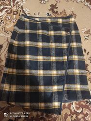 Юбка теплая в клетку