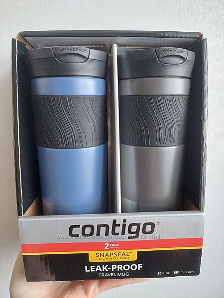Набор термокружек Контиго Contigo SnapSeal Insulated Travel Mug 20 oz590 мл