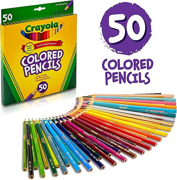 Набор цветных карандашей Crayola 50 шт 