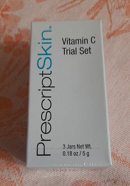 PrescriptSkin новий набір пробних продуктів із вітаміном С, 3баночки по 5г 