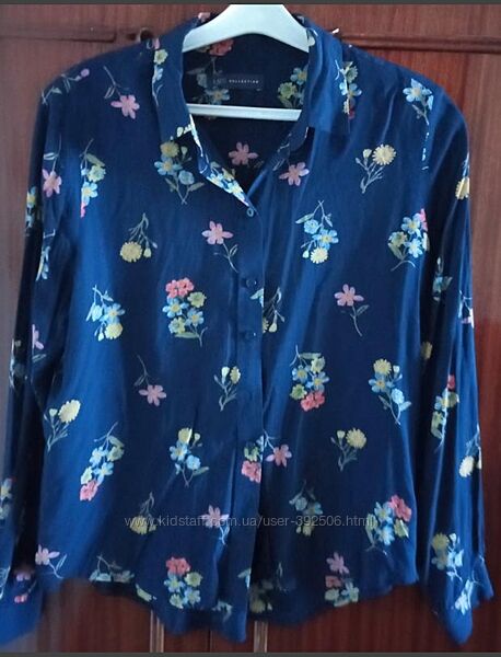 Блуза рубашка в цветочный принт