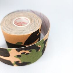 Тейп кинезио 5 см, кинезиологическая лента Kinesiology Tape, 5 см, камуфляж