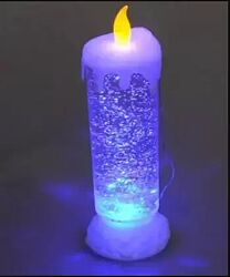 Декоративная cвеча лампа со снегом Romantic Candle H-86