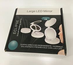 Складное зеркало с LED подсветкой Large LED Mirror ECLIPSE