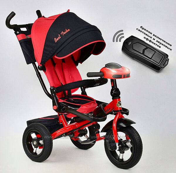 Детский трехколесный велосипед Best Trike 6088 красный пульт, поворот