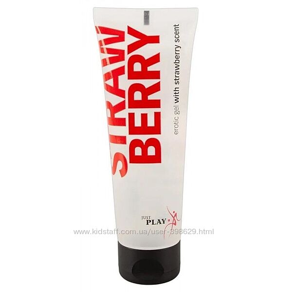 Веганский гель для массажа Just Play Strawberry Gel, 80 мл