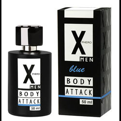 Духи с феромонами для мужчин X phero Men Blue Body Attack, 50 ml