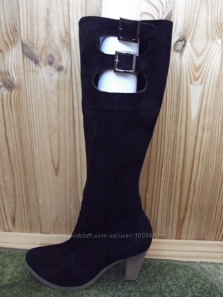 Сапоги женские замшевые