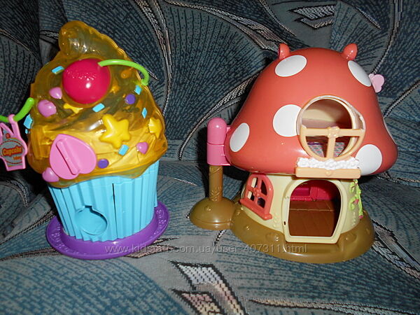 Домик для маленьких фигурок куколок cupcake Hello Kitty грибок кексик
