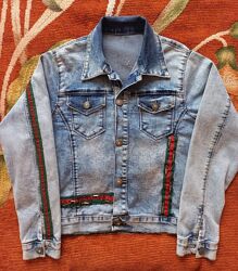 Джинсовый пиджачок для девочки 140 -146