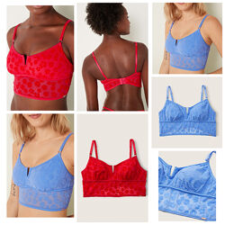 Бралет PINK Flocked Mesh Bralette від  Victorias Secret. Оригінал. Новий