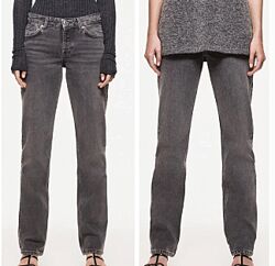 s-m р стильні прямі джинси grey на гудзикаж zara