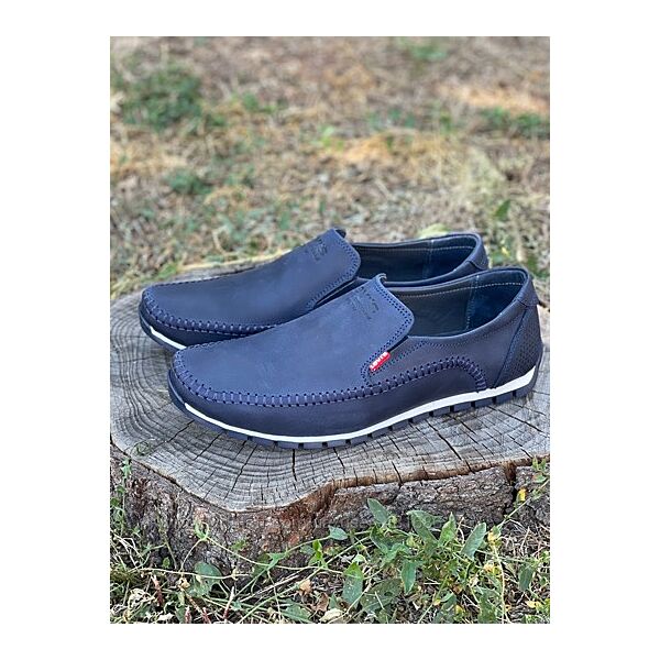 Якісні чоловічі шкіряні туфлі мокасини levis model-4 сині, чорні, бежеві