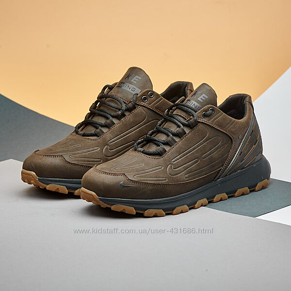 Якісні чоловічі кросівки з натуральної шкіри Nike model-N7/2