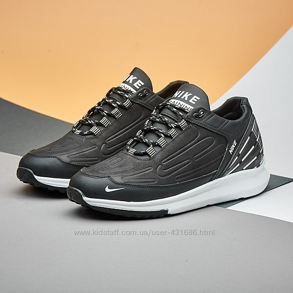 Якісні чоловічі кросівки з натуральної шкіри Nike model-N7