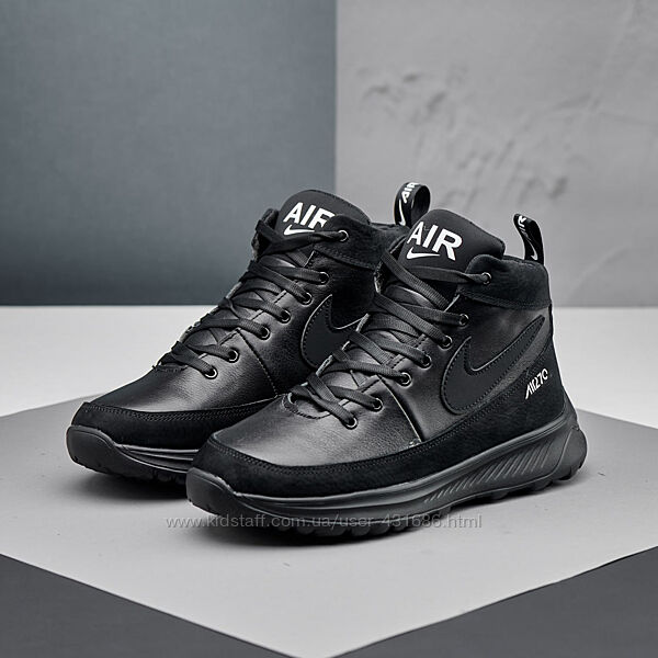 Чоловічі зимові теплі черевики з натуральної шкіри Nike model-51