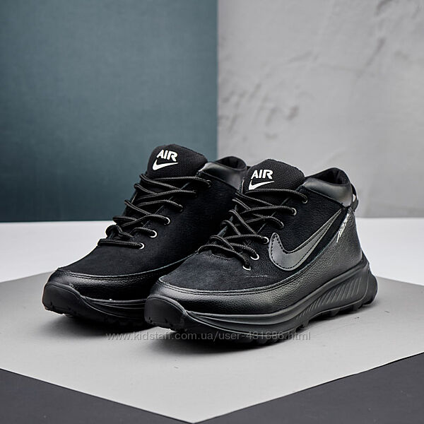 Чоловічі зимові теплі черевики з натуральної шкіри Nike model-102