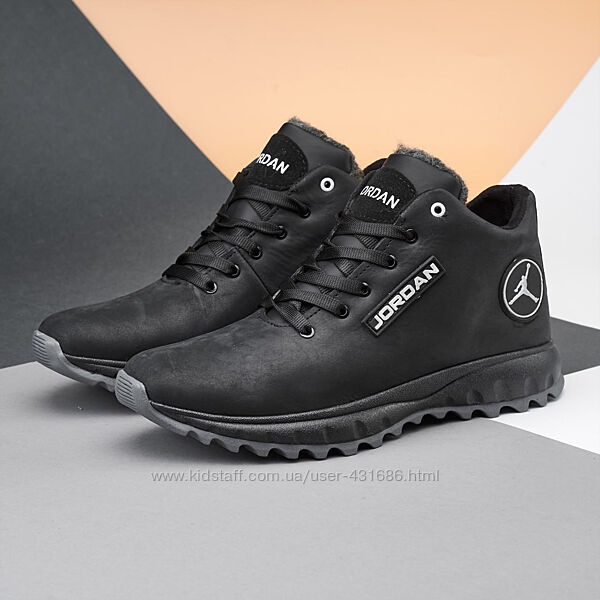 Чоловічі зимові теплі черевики з натуральної шкіри Jordan model-d3